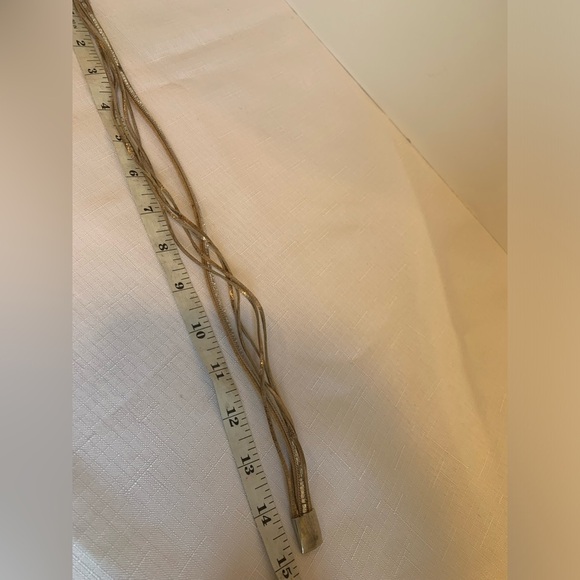 Multi-Strand Bronze Metallic Leather Wrap Bracelet Crystals Magnetic Closure - Picture 6 of 6